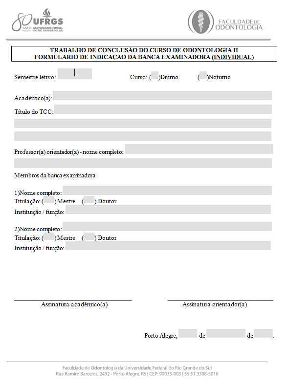 APÊNDICE 2a Formulário de