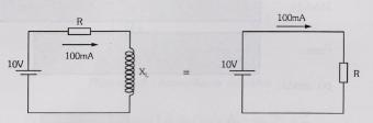 Aplicando-se a Primeira Lei de Ohm, tem-se: Do diagrama fasorial da figura a seguir, v L, v R e i podem ser representados na forma de números complexos: A reatância indutiva X L vale: A resistência R