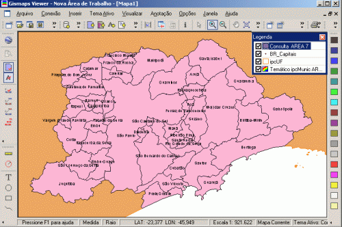 Para visualizar a área de venda AREA 7, utilize a ferramenta Zoom +. O resultado está na Figura 36.