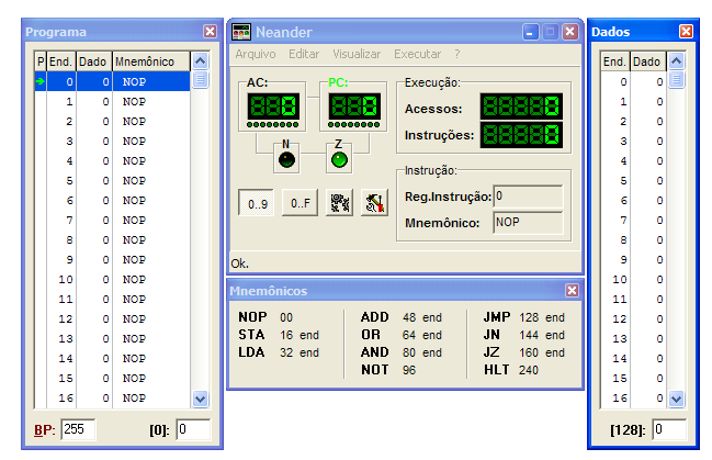 Próximos passos... Implementação de um Simulador Programação em Códigos Neander Simulação E por que não... Implementação do Neander em Hardware!