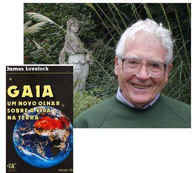 Fig.9. James Lovelock e seu livro sobre a Hipótese de Gaia. (Fonte: www.ecolo.