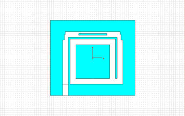 64 Fig. 4.11: Antena em forma de @ com dentes laterais e fenda na haste superior.