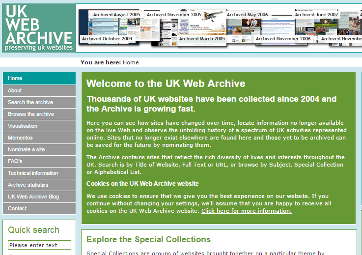 Web Archive UK British Library UK