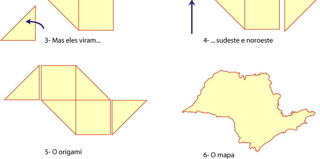 Pode-se passar facilmente do quadrado a esta figura, que lembra formas clássicas da arte do origami (figura n 8).