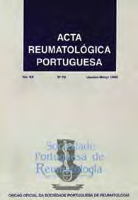 18 Número 72 da Acta Reumatológica Portuguesa (Janeiro-Março de 1995) 6. Figueirinhas J Estudo Epidemiológico dos Reumatismos em Portugal. Acta Reuma. Port. IV(1-2):23-56,1976 7.