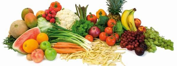 5- Aumentar ligeiramente o consumo de frutos (frescos e secos) e vegetais (legumes e