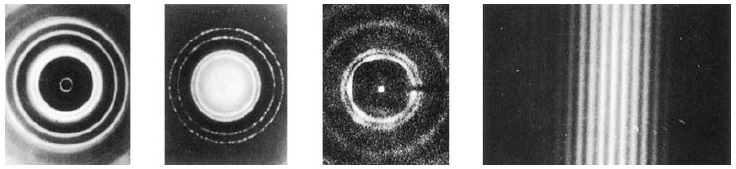 Ondas de matéria Posteriormente foram observados padrões de interferência em nêutrons e até mesmo em átomos de Hidrogênio