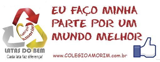 Latas do Bem Durante muitos anos o Colégio Amorim desenvolveu em sala de aula ações relacionadas à sustentabilidade, inclusive alguns projetos com relevância internacional em parceria com British