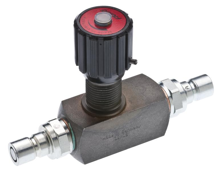 Válvula reguladora de vazão bidirecional código 13034010 - válvula bidirecional de regulagem de fluxo - pressão máxima de operação: 210 bar - faixa