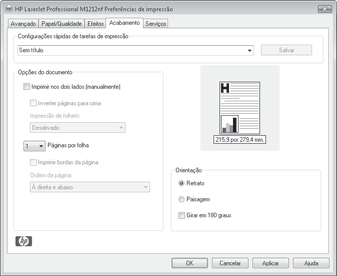 Criação de um folheto no Windows 1. No menu Arquivo do programa de software, clique em Imprimir. 2.
