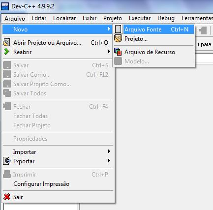 Fig.1 -Tela principal do Dev C++ Fig.