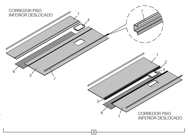 G270 - CONJUNTO ASSOALHO PISO INFERIOR A 132-MIG270A CONJUNTO ASSOALHO PISO INFERIOR 01 132-MIG27001 COMPENSADO LATERAL DD 02 132-MIG27002 PERFIL CAPA ESCADA AMARELO 03 132-MIG27003 COMPENSADO