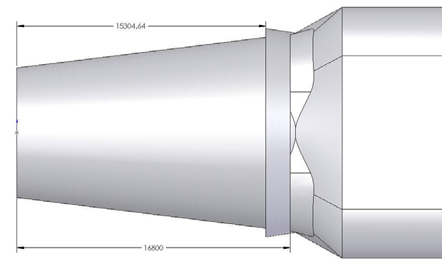 15304 16800 Figura 2.11: Dimensões do tubo de sucção otimizado. 2.3 PARÂMETROS ADIMENSIONAIS.