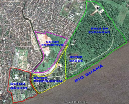 Fig. 01- Mapa com os setores da Universidade Federal do Pará.