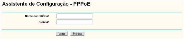 Se o nome do usuário e a senha estiverem corretos, será possível configurar o roteador usando o navegador.