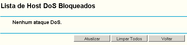 Ativar Filtro UDP-FLOOD: habilita ou desabilita o Filtro UDP-FLOOD. Limite de Pacotes UDP-FLOOD (5 a 3600): o valor padrão é 500. Digite um valor de pacotes por segundo entre 5 e 3600.