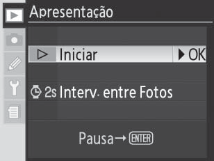 Pasta Reprodução Seleccione uma pasta para reprodução. Opção Descrição As imagens existentes em todas as pastas criadas no modelo D200 estarão visíveis durante a reprodução.