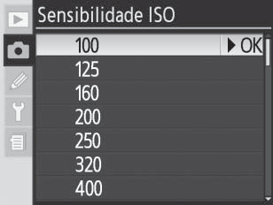 Sensibilidade ISO A sensibilidade ISO é o equivalente digital da velocidade da película.