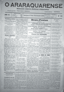 Figura 1: Jornal de Noticias Figura 2: O Popular Outro periódico analisado, o Jornal do Commercio (Figura 3), circulou em Araraquara nas primeiras décadas do século XX, adotando uma postura imparcial