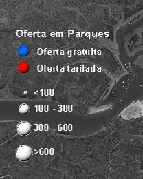 7.2.2. Oferta de estacionamento tarifado parques Foram identificadas 16 parques de estacionamento de utilização pública, cuja localização é apresentada na Figura 84.