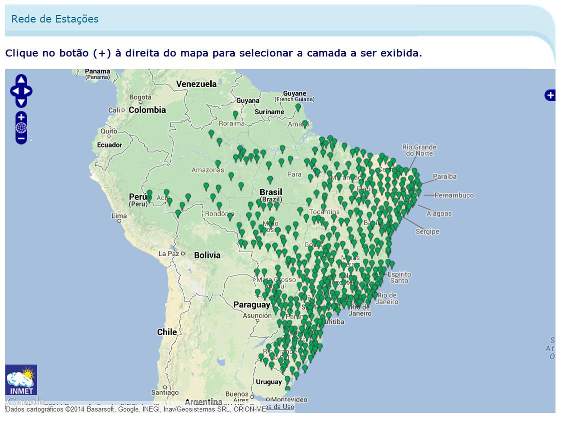 INMET convencionais e automáticas http://www.