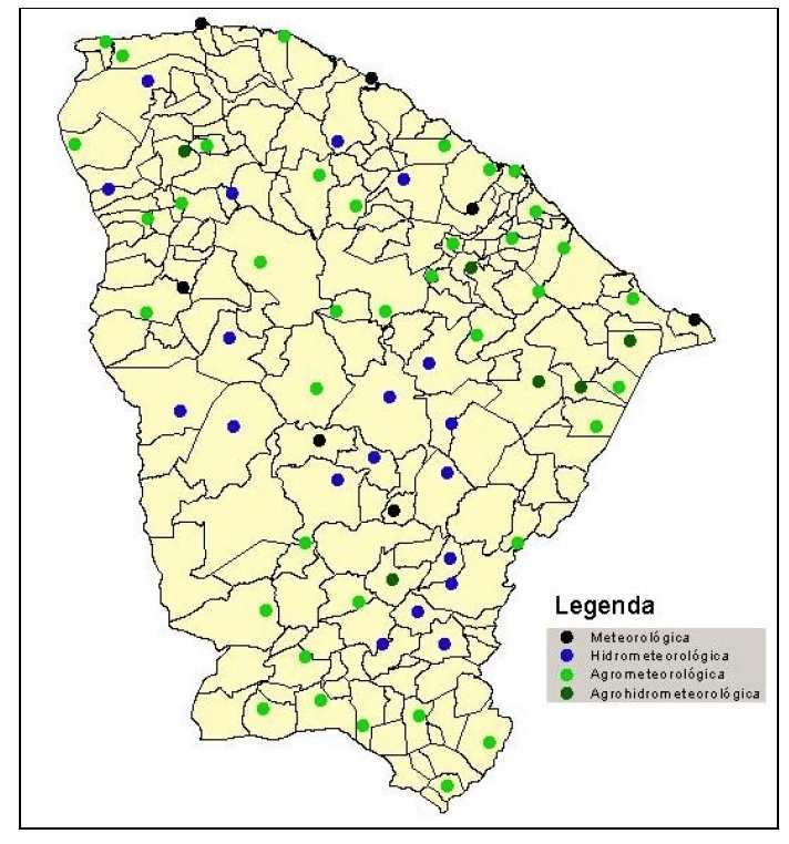 42 sensores meteorológicos, agrometeorológicos e hidrometeorológicos e, por isso, chamadas estações agrohidrometeorológicas (AHM).