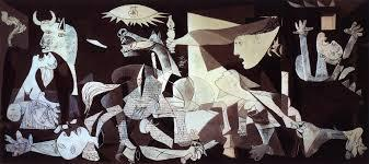 Guernica Picasso 1937 Picasso retratou o horror do bombardeio com auxílio alemão à cidade de Guernica, Espanha, por ocasião da Guerra Civil.