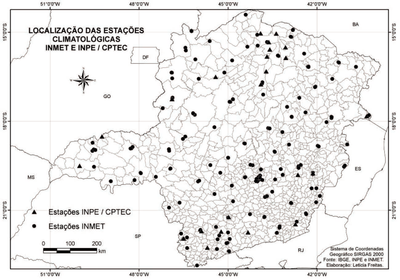 1.3 Síntese das Estações Meteorológicas instaladas em Minas Gerais Existem em Minas Gerais 197 estações climatológicas: convencionais, automáticas e radiossondas, considerando tanto as de propriedade