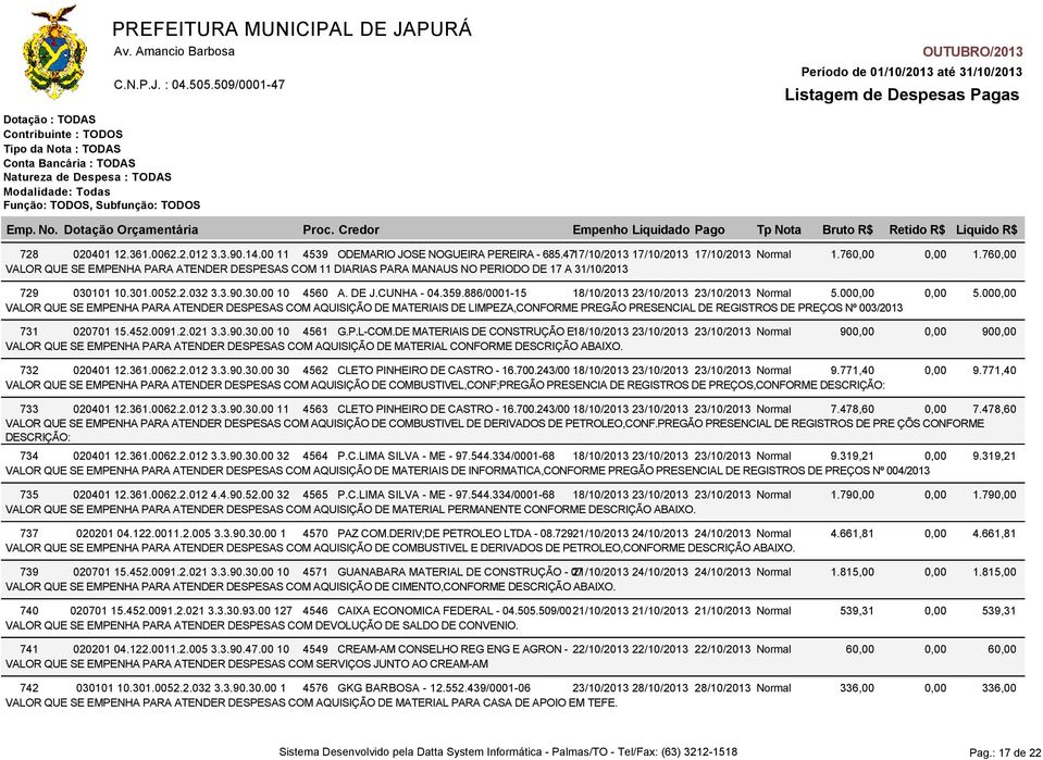 886/0001-15 18/10/2013 23/10/2013 23/10/2013 Normal 5.