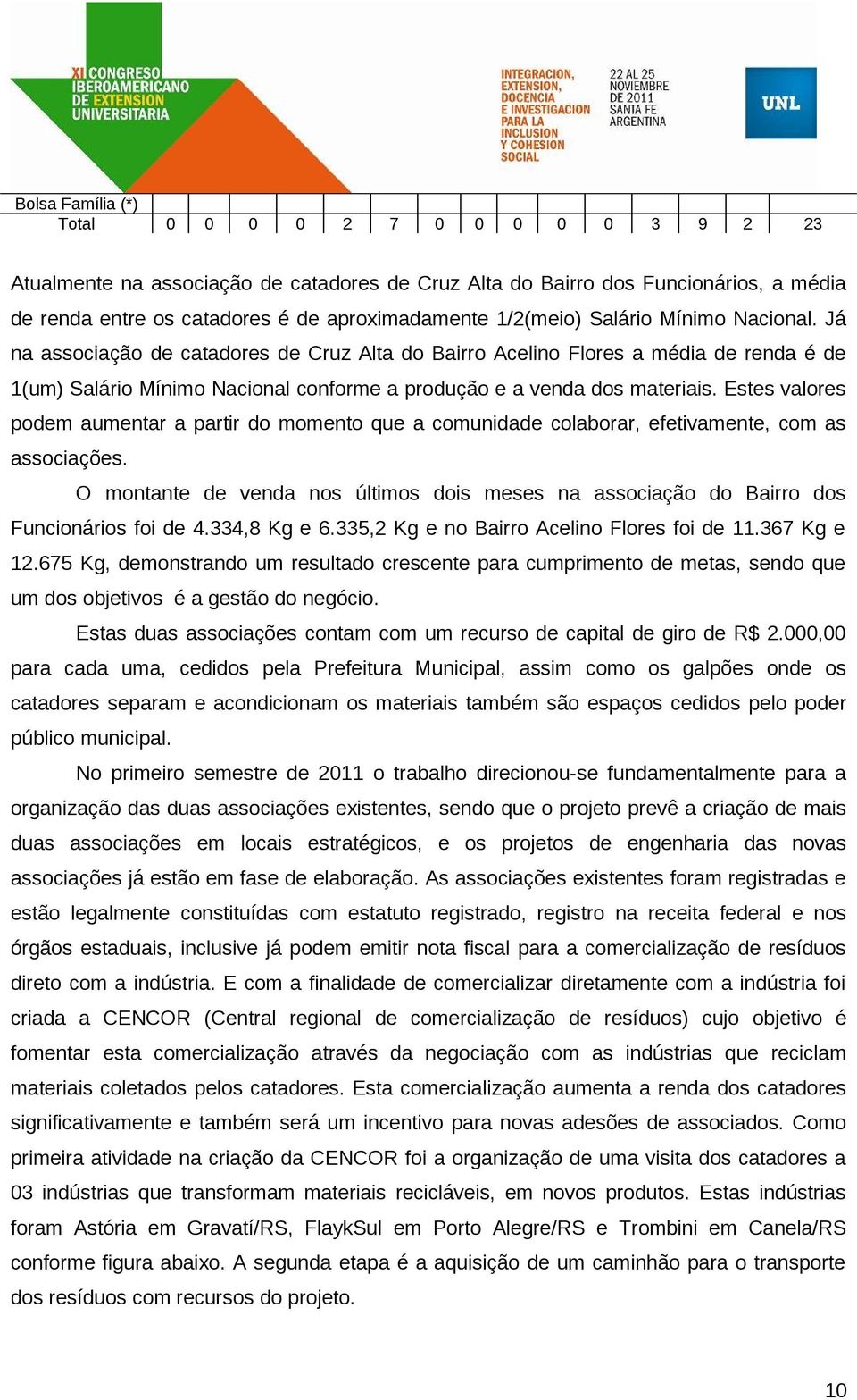 Estes valores podem aumentar a partir do momento que a comunidade colaborar, efetivamente, com as associações.