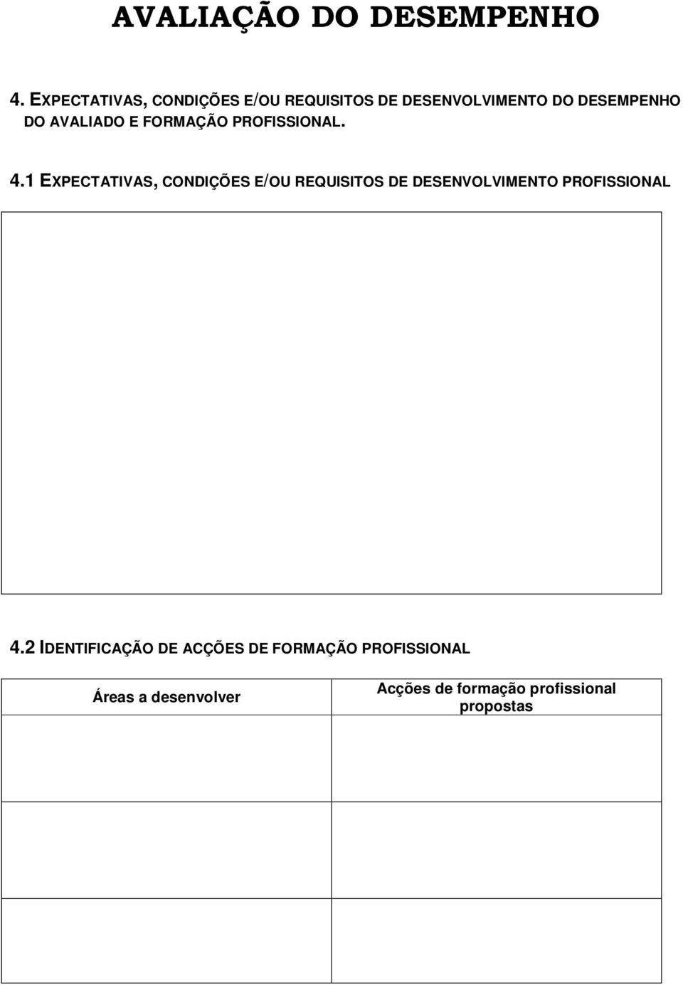 1 EXPECTATIVAS, CONDIÇÕES E/OU REQUISITOS DE DESENVOLVIMENTO PROFISSIONAL 4.