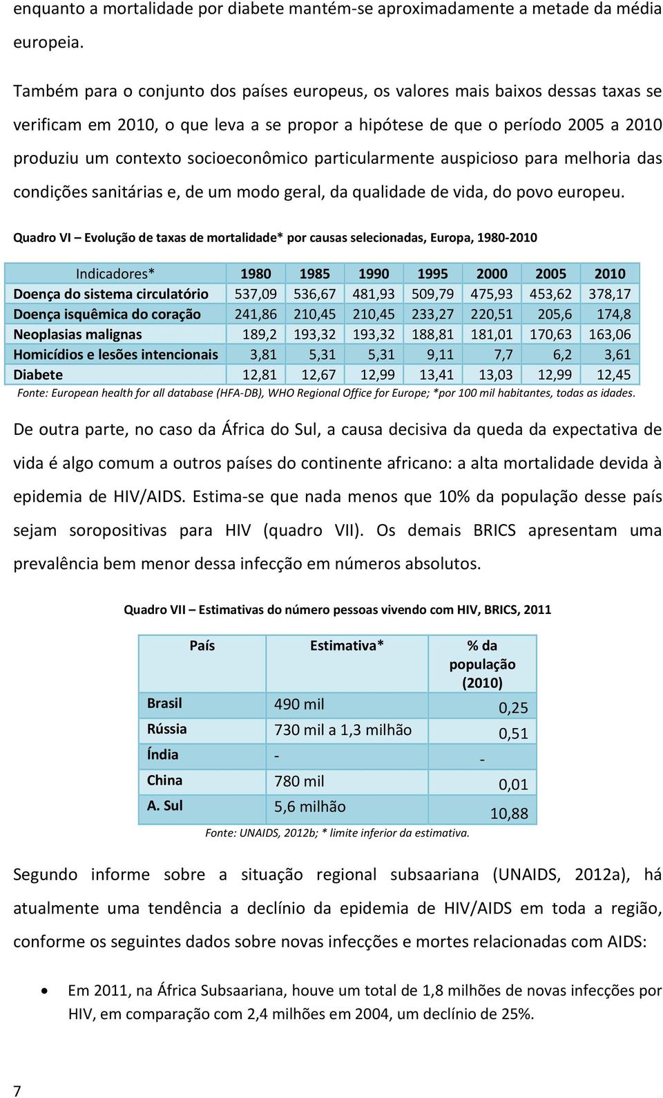 socioeconômico particularmente auspicioso para melhoria das condições sanitárias e, de um modo geral, da qualidade de vida, do povo europeu.