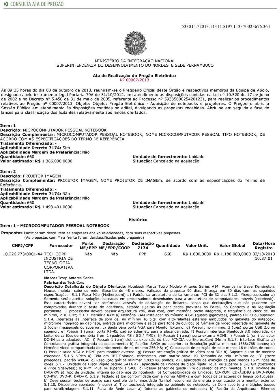 reuniram-se o Pregoeiro Oficial deste Órgão e respectivos membros da Equipe de Apoio, designados pelo instrumento legal Portaria 79A de 31/10/2012, em atendimento às disposições contidas na Lei nº 10.