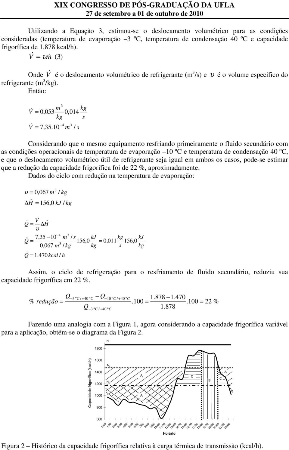 10 m / s Considerando que o mesmo equipamento resfriando primeiramente o fluido secundário com as condições operacionais de temperatura de evaporação 10 ºC e temperatura de condensação 40 ºC, e que o