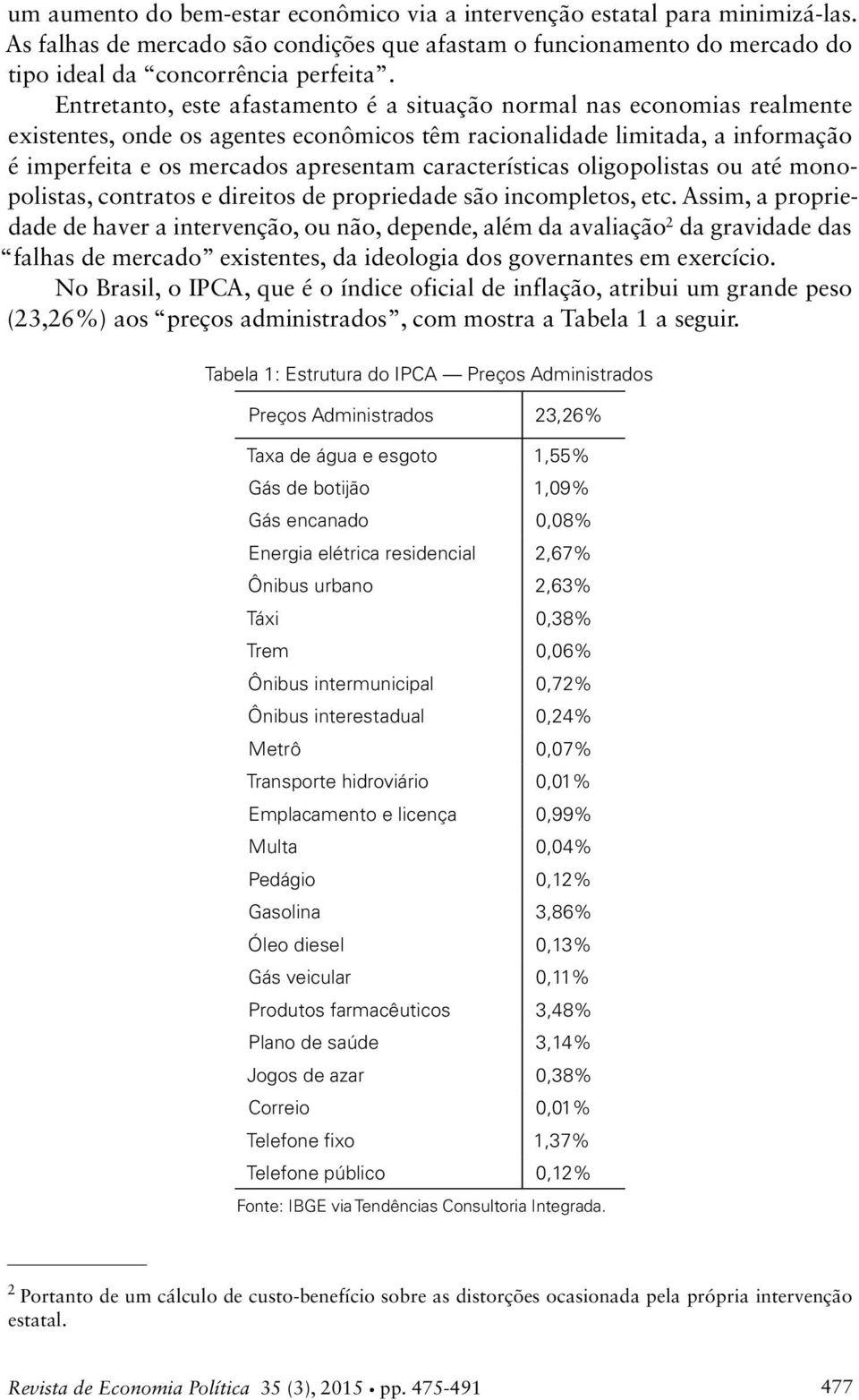 características oligopolistas ou até monopolistas, contratos e direitos de propriedade são incompletos, etc.