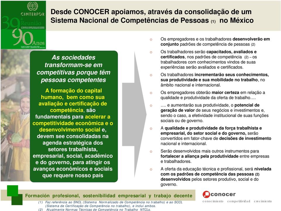 estratégica dos setores trabalhista, empresarial, social, acadêmico e do governo, para atingir os avanços econômicos e sociais que requere nosso país o o o o o o o o Os empregadores e os