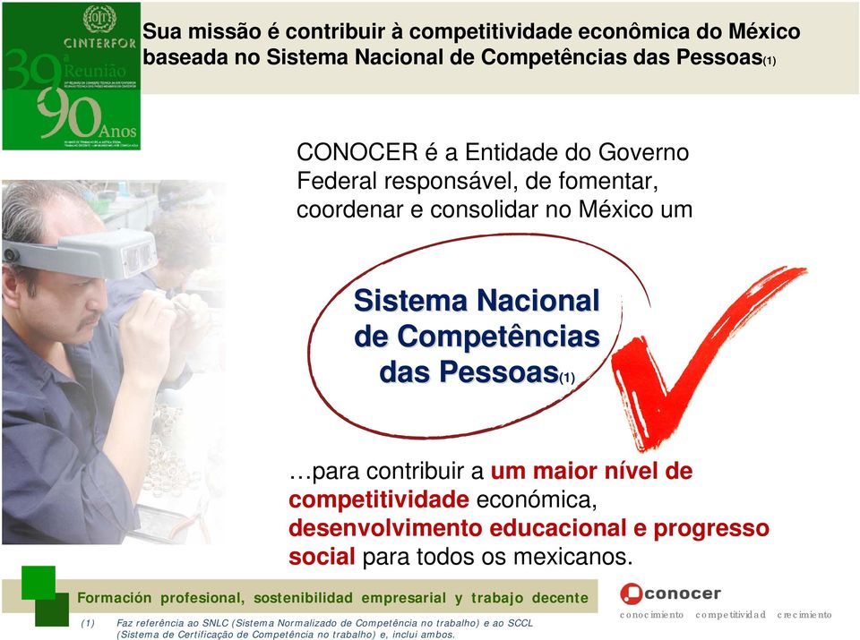 para contribuir a um maior nível de competitividade económica, desenvolvimento educacional e progresso social para todos os mexicanos.