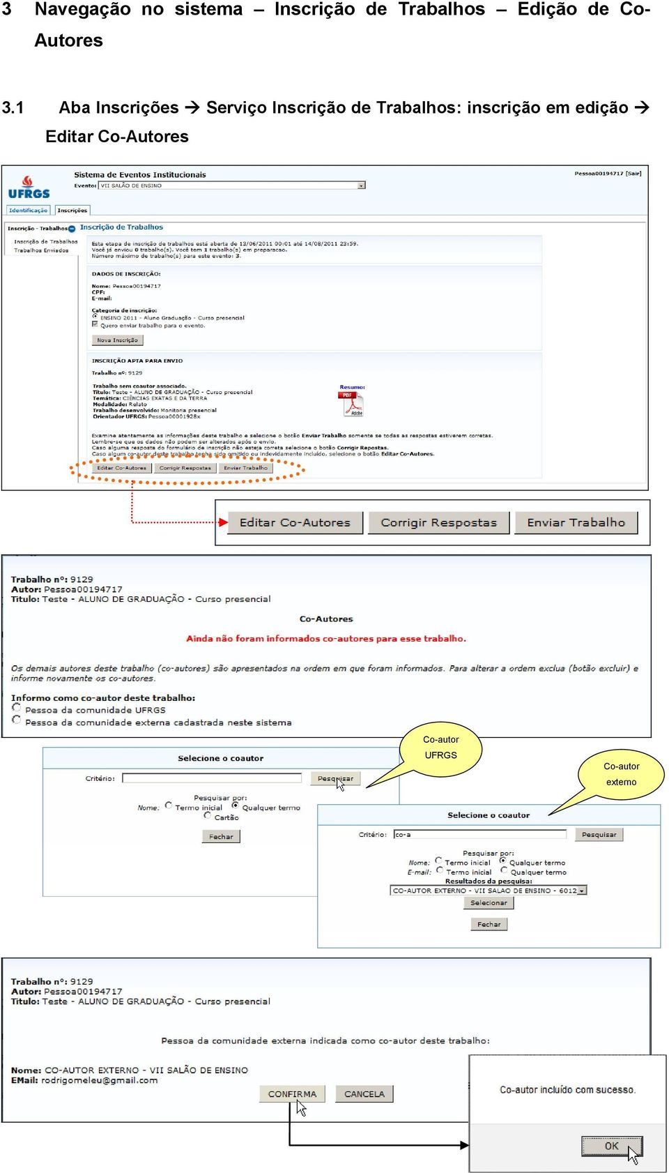 1 Aba Inscrições Serviço Inscrição de