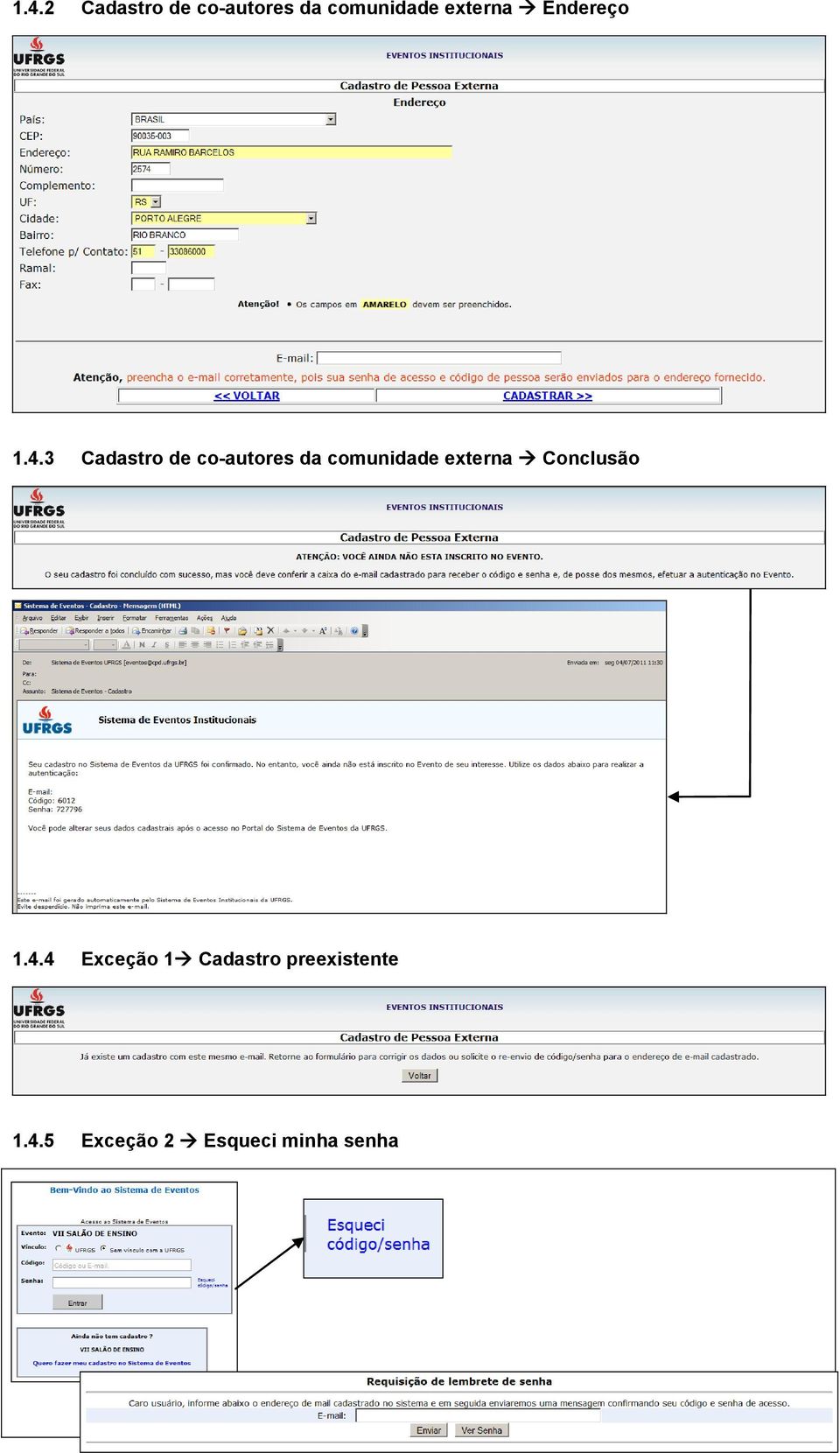 3 Cadastro de co-autores da comunidade externa