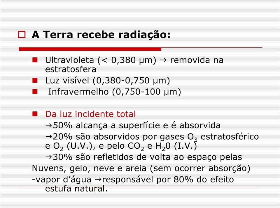 por gases O 3 estratosférico e O 2 (U.V.