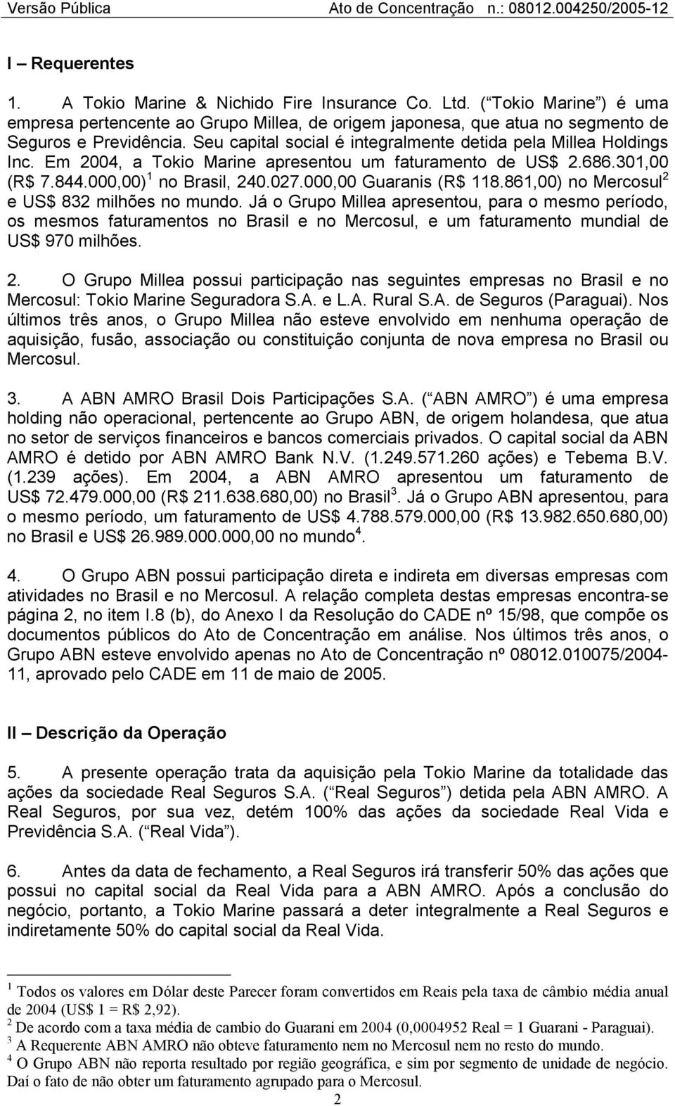 000,00 Guaranis (R$ 118.861,00) no Mercosul 2 e US$ 832 milhões no mundo.