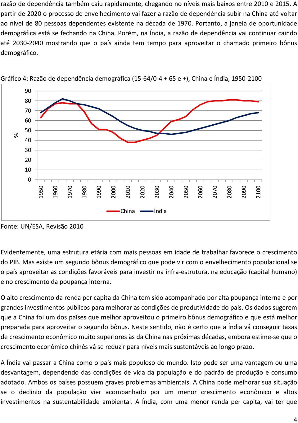 Portanto, a janela de oportunidade demográfica está se fechando na China.