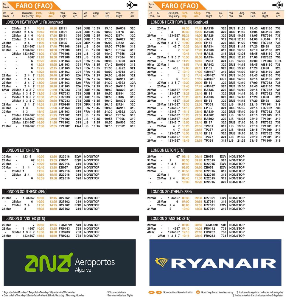 EI722 29Ma - 6Jan - 123467 234 7 06:0 11:1 11:0 17:40 TP1908 TP1900 LIS LIS 12:00 06:0 1:00 07:0 TP36 TP664 30Ma - 16Jan - 123467 06:0 11:1 11:0 18:0 TP1908 TP1900 LIS 12:00 06:0 16:10 07:0 TP364