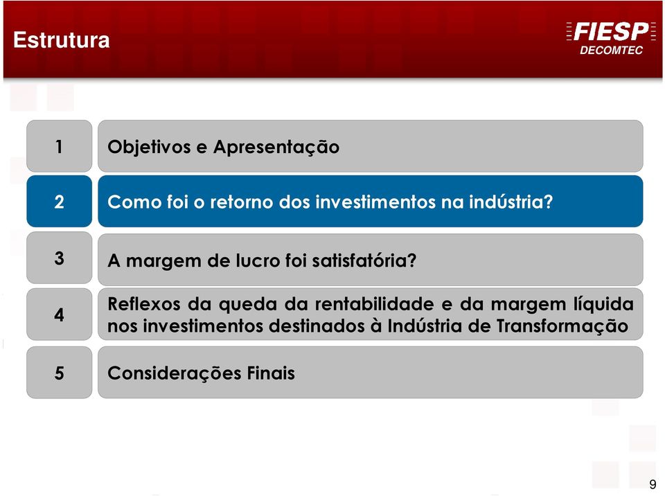 4 Reflexos da queda da rentabilidade e da margem líquida nos