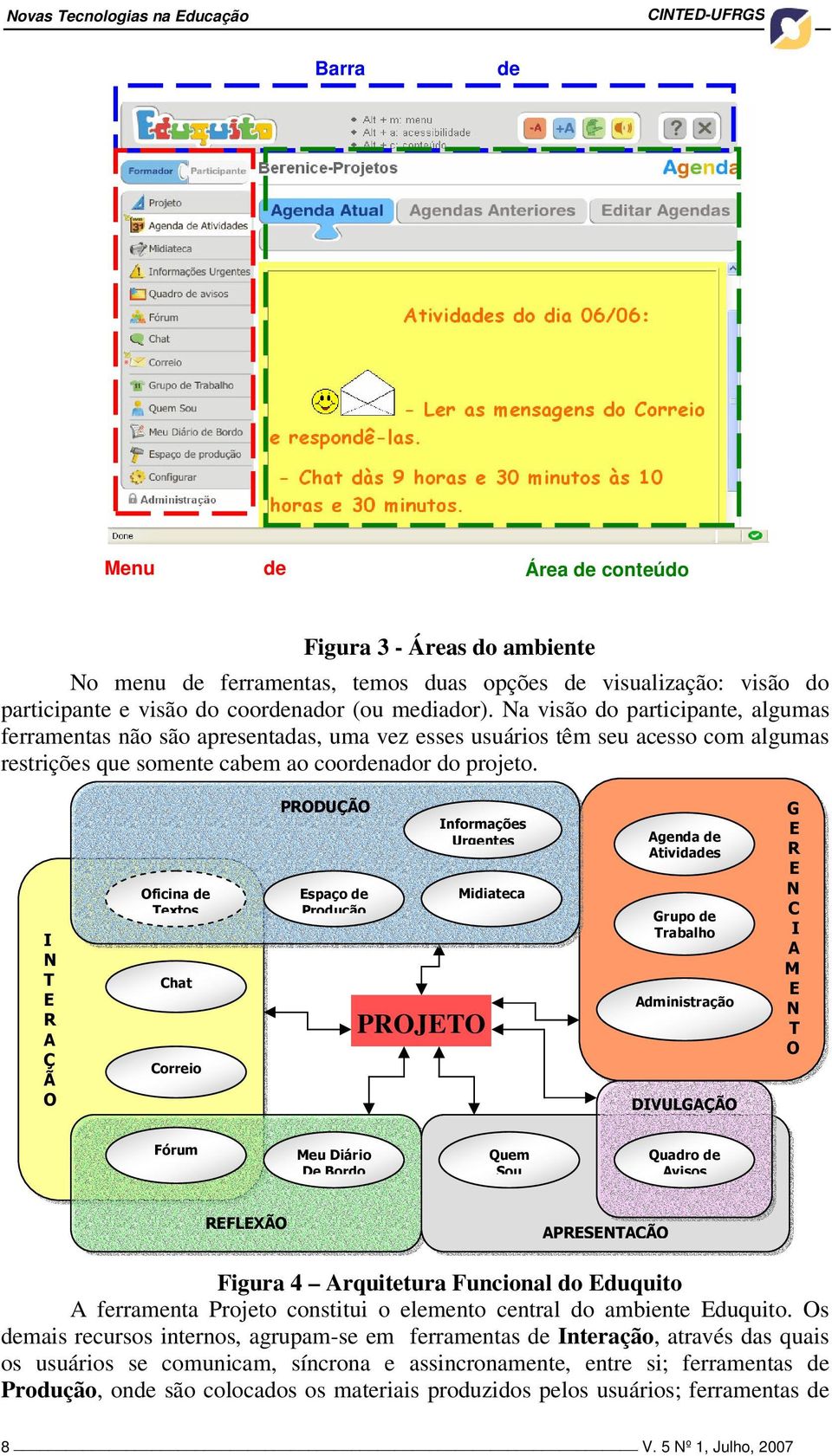 I N T E R A Ç Ã O Oficina de Textos Chat Correio PRODUÇÃO Espaço de Produção Informações Urgentes PROJETO Midiateca Agenda de Atividades Grupo de Trabalho Administração DIVULGAÇÃO G E R E N C I A M E