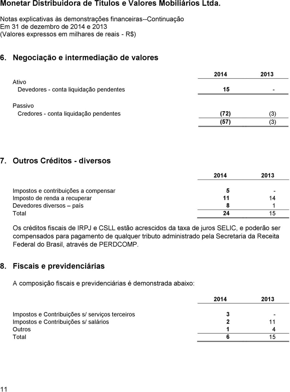 estão acrescidos da taxa de juros SELIC, e poderão ser compensados para pagamento de qualquer tributo administrado pela Secretaria da Receita Federal do Brasil, através de PERDCOMP. 8.