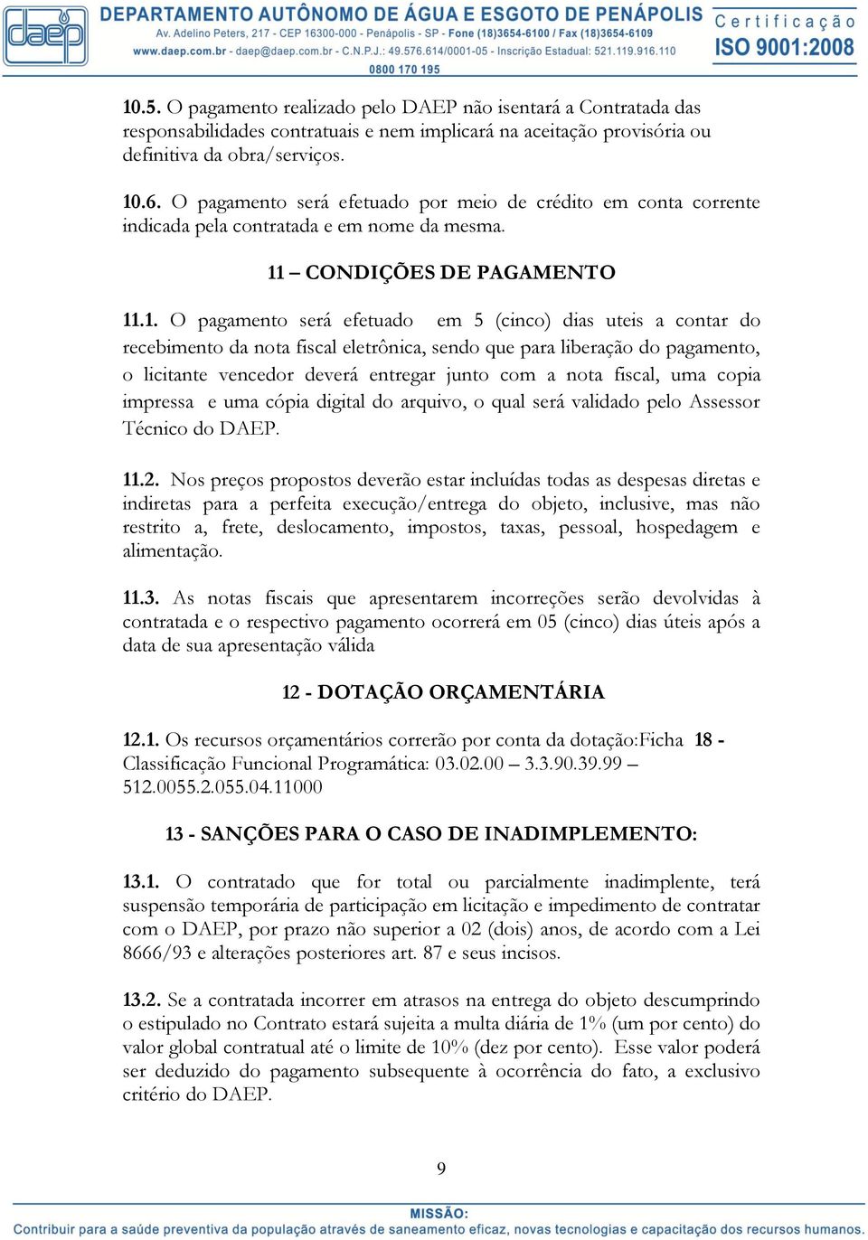 CONDIÇÕES DE PAGAMENTO 11