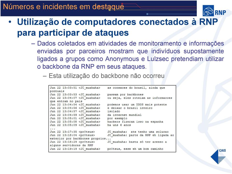 enviadas por parceiros mostram que indivíduos supostamente ligados a grupos como