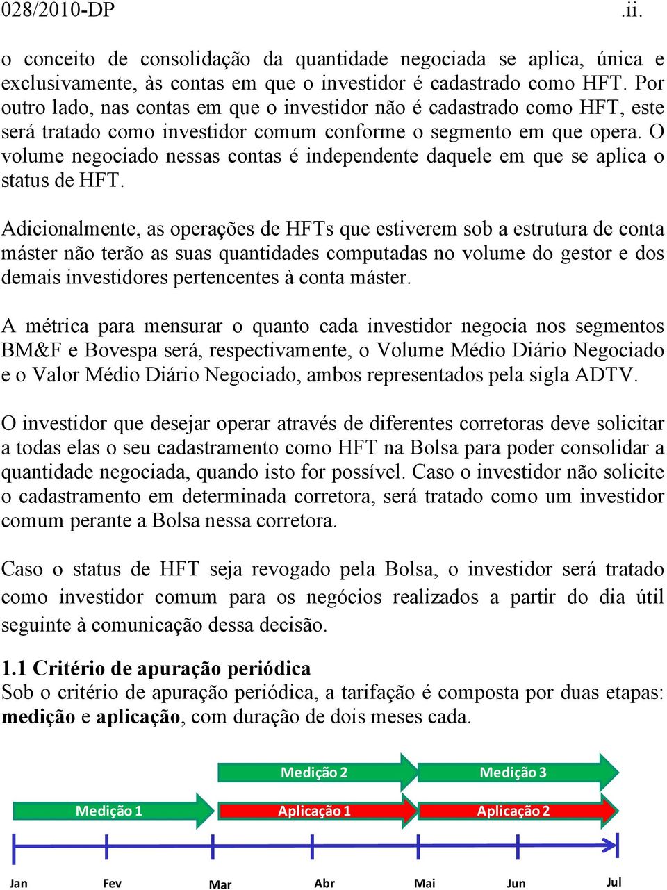 O volume negociado nessas contas é independente daquele em que se aplica o status de HFT.