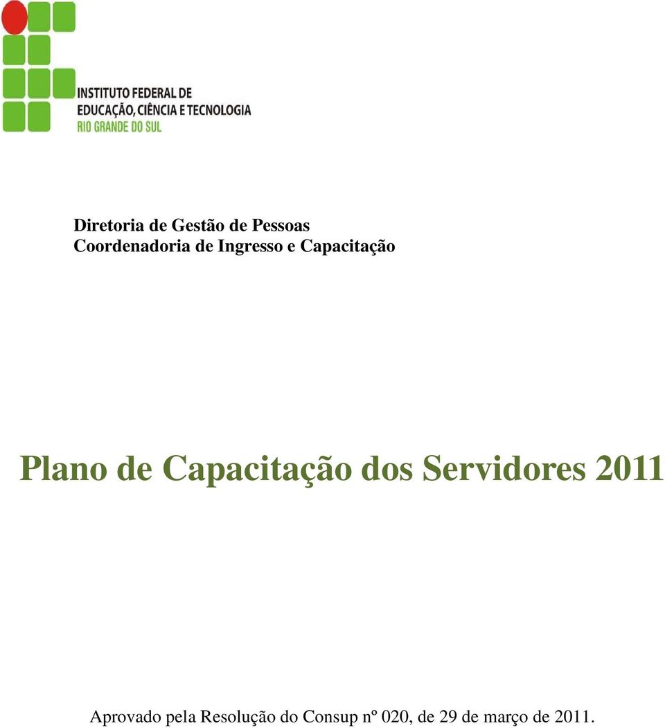 Capacitação dos Servidores 2011 Aprovado